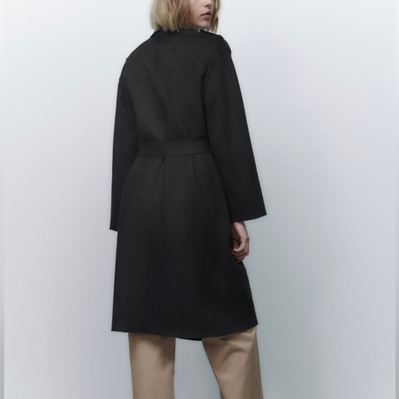 Faux suede trench jacket - Picture 4 of 11